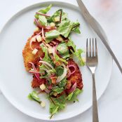 Pork Milanese with Dandelion Green Salad