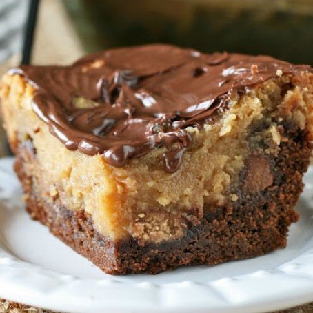Chocolate Peanut Butter Ooey Gooey Butter Cake