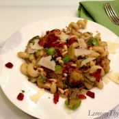 Cavatapppi with Bacon, Brussel Sprouts and Buttery Breadcrumbs