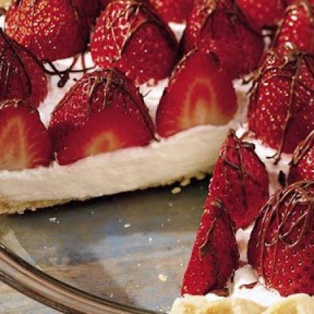Strawberries and Cream Pie