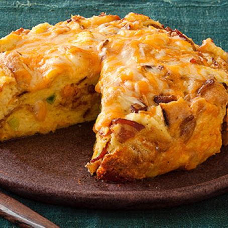 Slow-Cooker Cheesy Bacon Strata