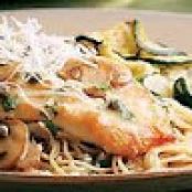 Chicken Piccata with Pasta and Mushrooms