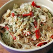 Cabbage & Red Pepper Slaw with Sweet-hot Almonds