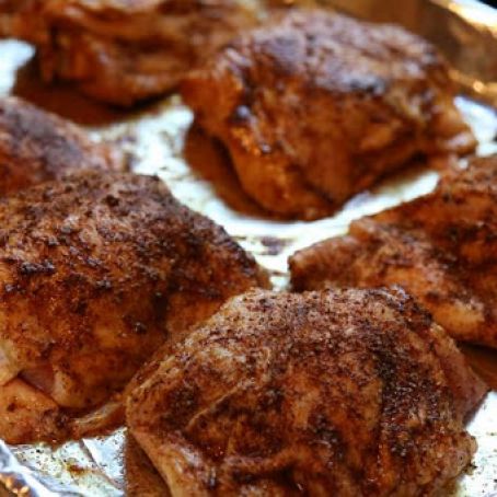 Crispy Curry Rub Chicken Thighs .. low carb