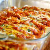 Shredded Chicken Enchiladas