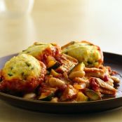 Italian Chicken Pot Pie with Basil Biscuits