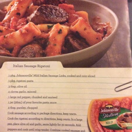 Italian Sausage Rigatoni