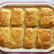 Chicken Pie with Cheese Biscuits