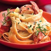 Lobster Pasta with Herbed Creamy Sauce