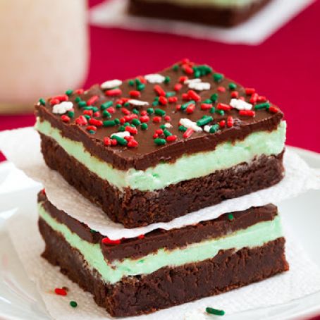 Mint Brownies (aka Grasshopper Brownies or Creme de Menthe Brownies)