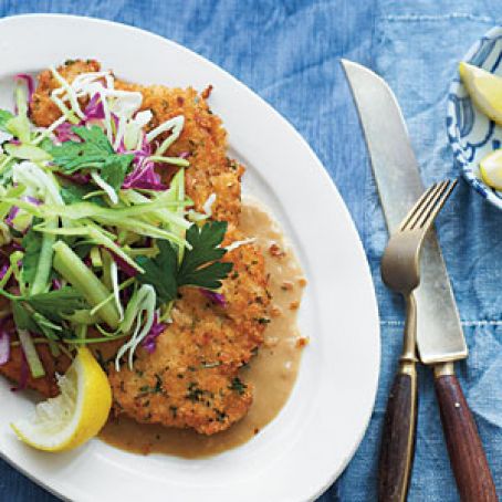 Pork Chops,  Fried with Caramelized Onion Gravy
