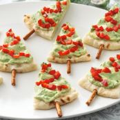 Pita Christmas Tree Appetizers