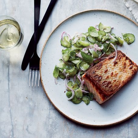 Seared Salmon with Anise-Cucumber Salad