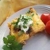 Quick and Easy Green Chile Chicken Enchilada Casserole