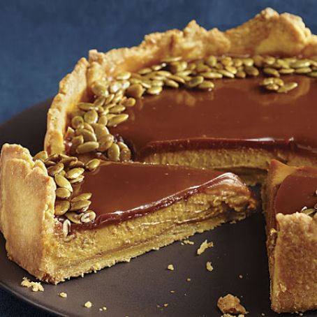 Bourbon-Caramel Pumpkin Tart