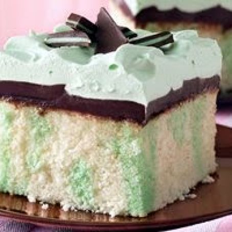 Grasshopper Fudge Cake