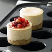 Mini Pear and Ginger Cheesecakes with Walnut Shortbread Crust