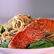 Whole-Wheat Spaghetti with Lemon, Basil, and Salmon