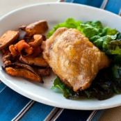 Spicy Honey Soy Roasted Chicken Thighs