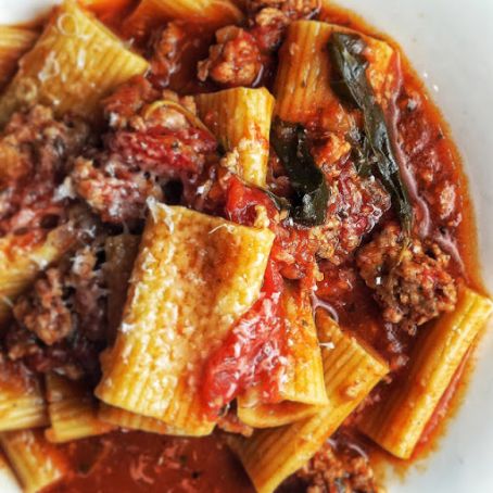 Rigatoni with Meat Sauce - Instant Pot
