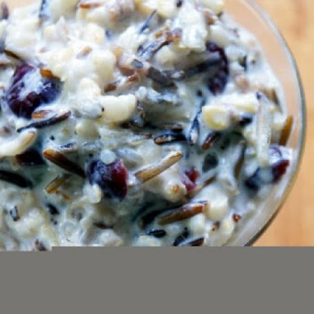 Maple Brown & Wild Rice Pudding with Dried Cranberries
