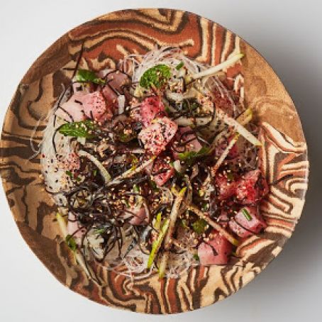 Yellowtail with Glass Noodles and Pear