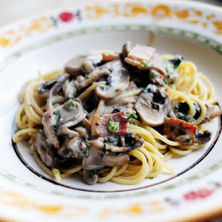 PASTA - Pasta with Bacon and Mushrooms