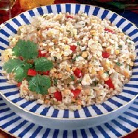 Spicy Lentils and Brown Rice