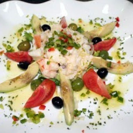 ENSALADA DE CEVICHE DE PESCADO Y LANGOSTA