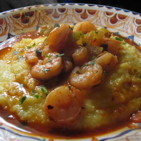 Shrimp Cognac and Baked Cheese Grits