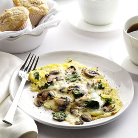Spinach-Mushroom Scrambled Eggs