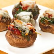 Spinach and Sun-Dried Tomato Stuffed Mushrooms