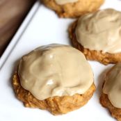 Pumpkin Cookies with Caramel Frosting