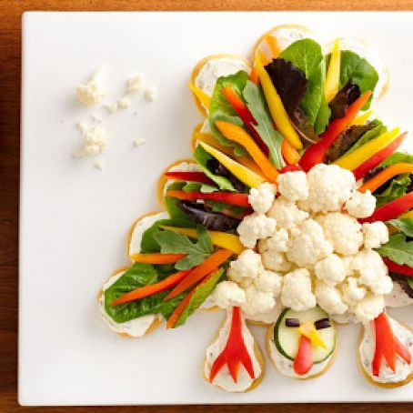 Crescent Turkey Shaped Veggie Platter