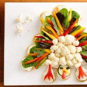 Crescent Turkey Shaped Veggie Platter