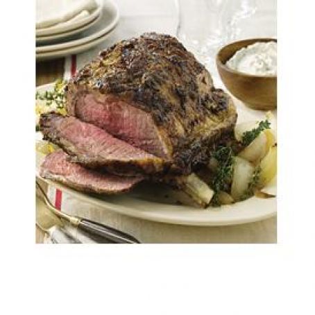 Prime Rib with Dijon and Whipped Horseradish Cream