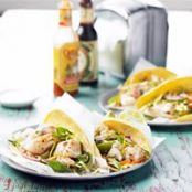 Fish Tacos with Cabbage & Chile Pepper Slaw