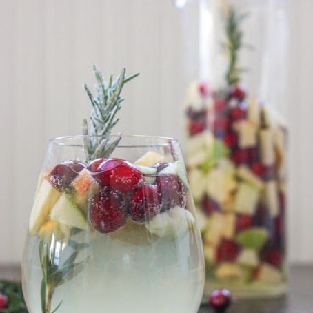Cranberry & Rosemary White “Christmas” Sangria