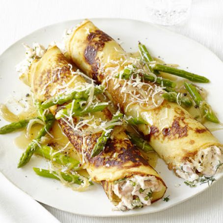 Chicken and Asparagus Crepes