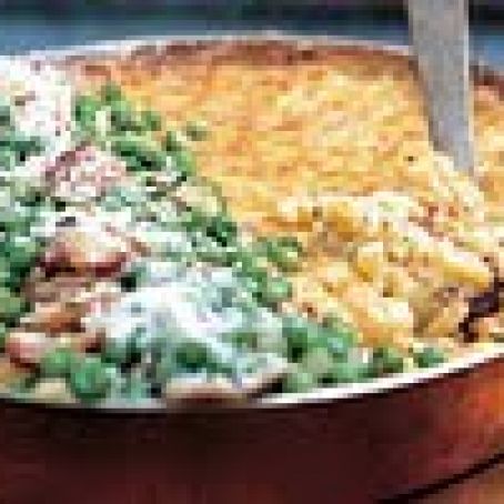 Tyler Florence's Ultimate Macaroni and Cheese with Peas and Bacon