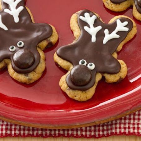 Chocolate Chip Reindeer Cookies