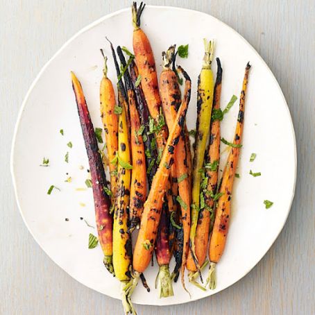 GRILLED CARROTS WITH LEMON AND MINT