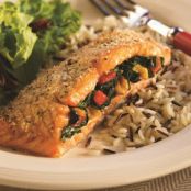 Spinach-Stuffed Baked Salmon