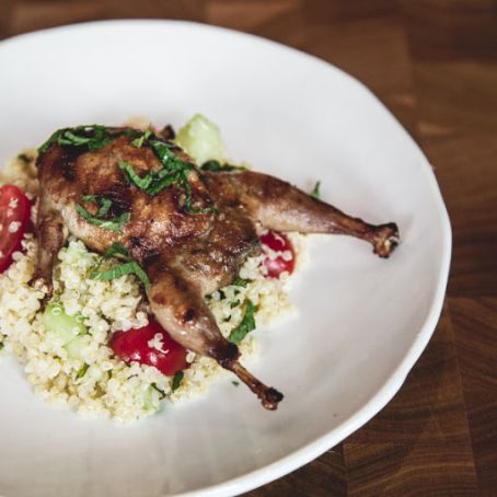 Grilled Quail with Minted Quinoa