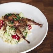Grilled Quail with Minted Quinoa