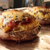 Spaghetti Squash and Portobello Mushroom Pizza