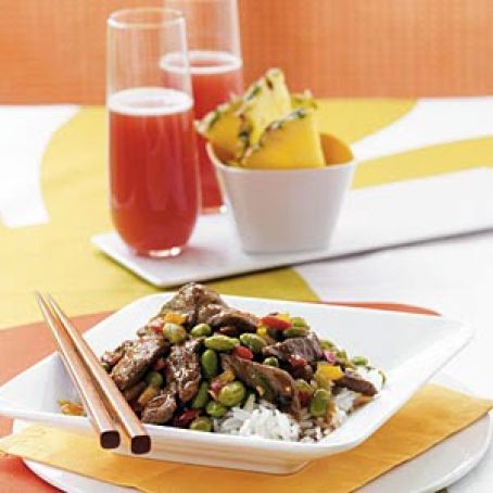 Edamame and Steak Stir-Fry