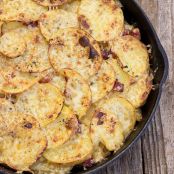 Pan Haggerty with Bacon, Sauteed Onions and Dubliner Cheese