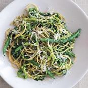 SPAGHETTI w/SICILIAN SALSA VERDE & CABBAGE