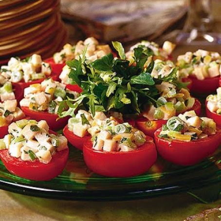 Lemony Chicken Salad in Tomato Shells